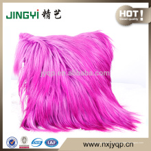 Moda color rosa sofá cabra piel cojín decoración del hogar